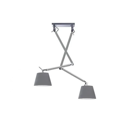 Lampa sufitowa wisząca ZYTA 2 S ALU/GR AZ2301 + AZ2598 – Lampy Azzardo